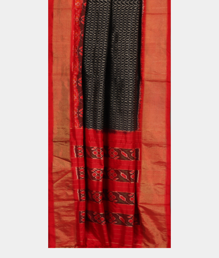 Black Ikat Silk Saree T2045612