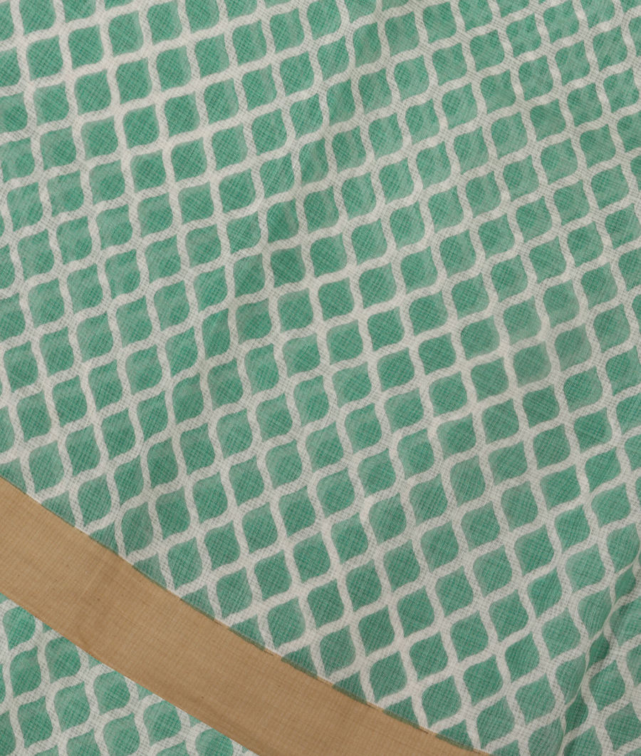 White Kota Cotton Saree T308536-image