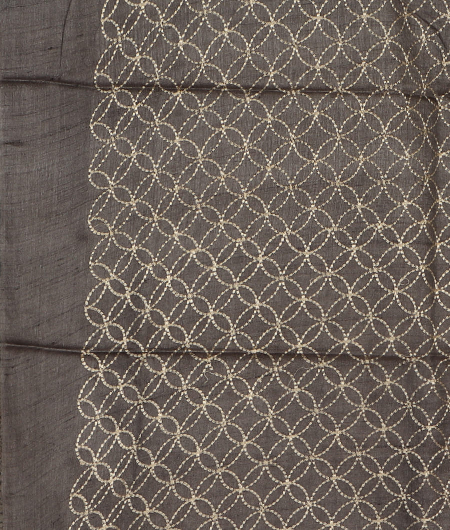 Blue Tussar Printed Saree T2789713