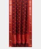 Burgundy Tussar Printed Saree T2987512