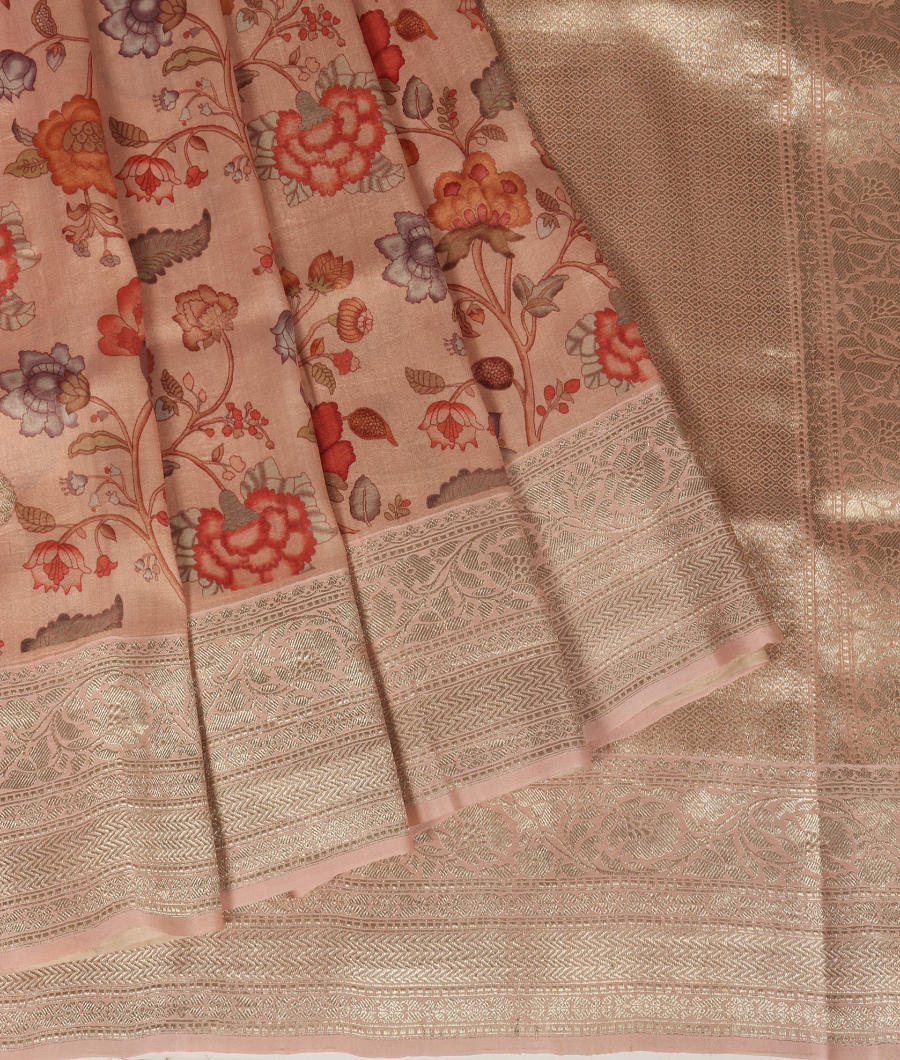 Pink Banaras Kathan Silk Saree T3126104