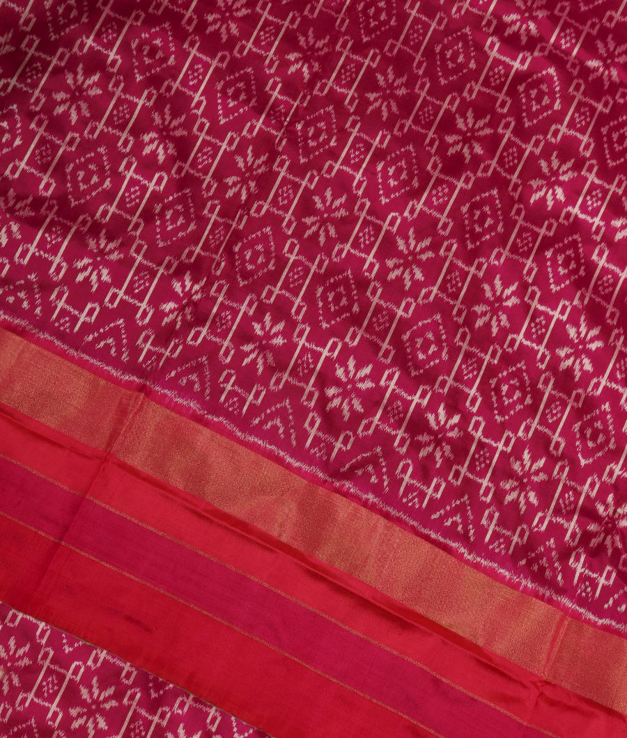 Purple Ikat Silk Saree T312204-image