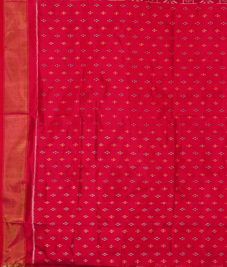 Purple Ikat Silk Saree T3122043