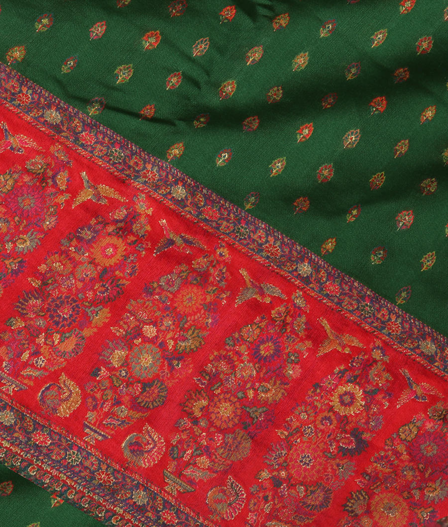 Green Cashmere Kani Silk Saree T307317-image