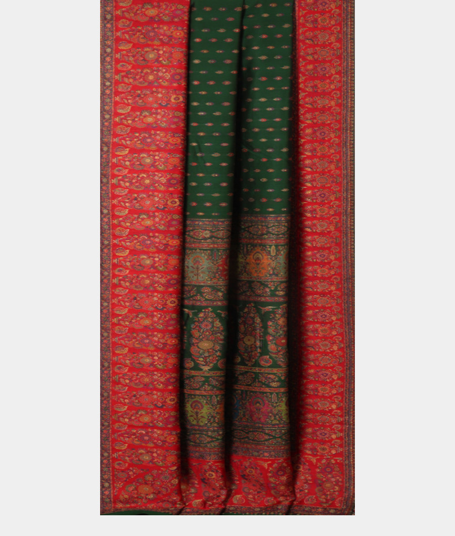 Green Cashmere Kani Silk Saree T3073172