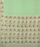 Green Banaras Georgette Silk Saree with Paithani Border T3126594