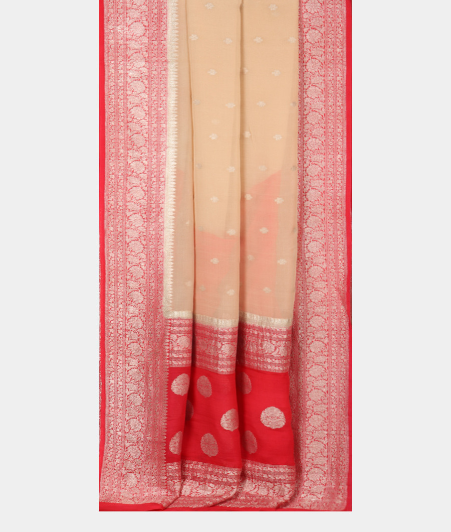 Beige Georgette Silk Saree T2603372