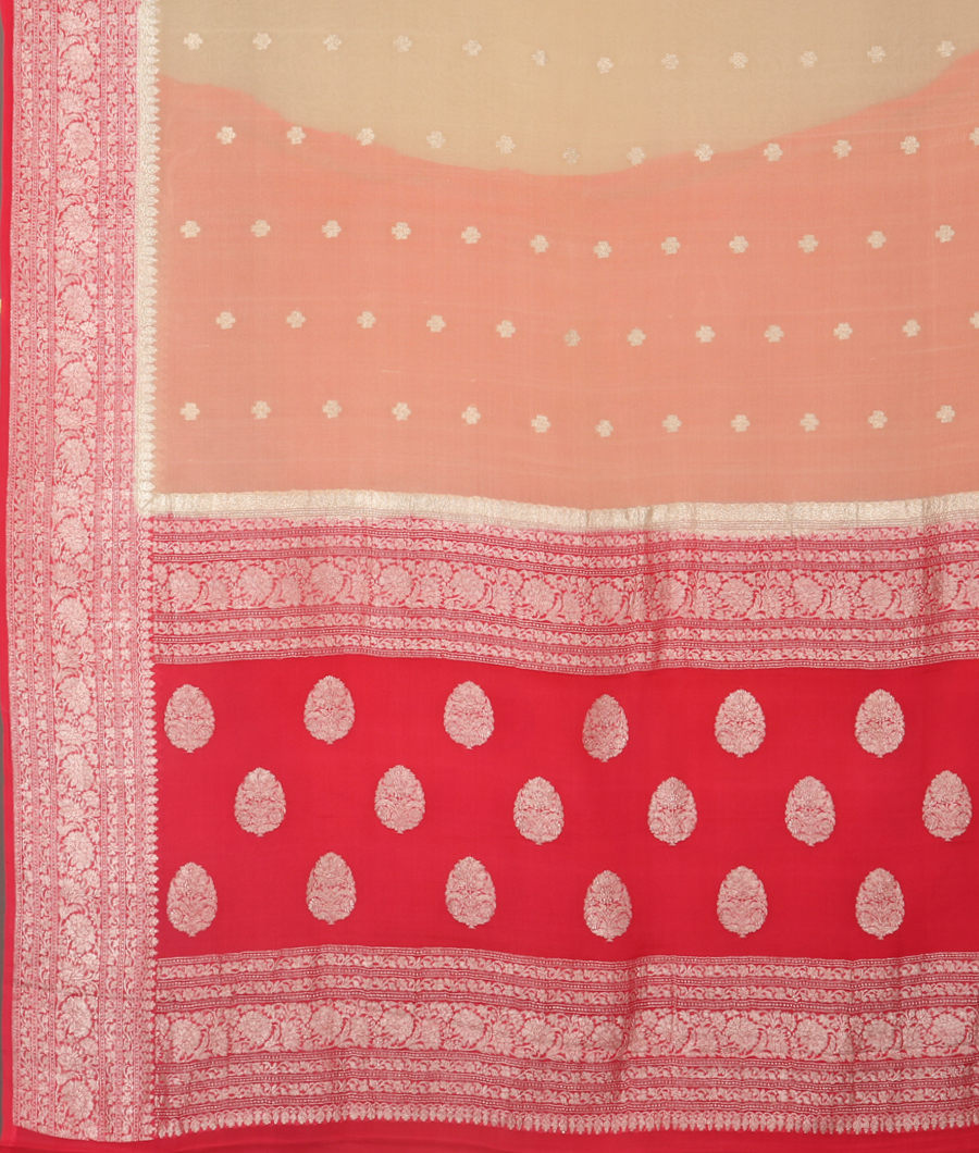 Beige Georgette Silk Saree T2603374