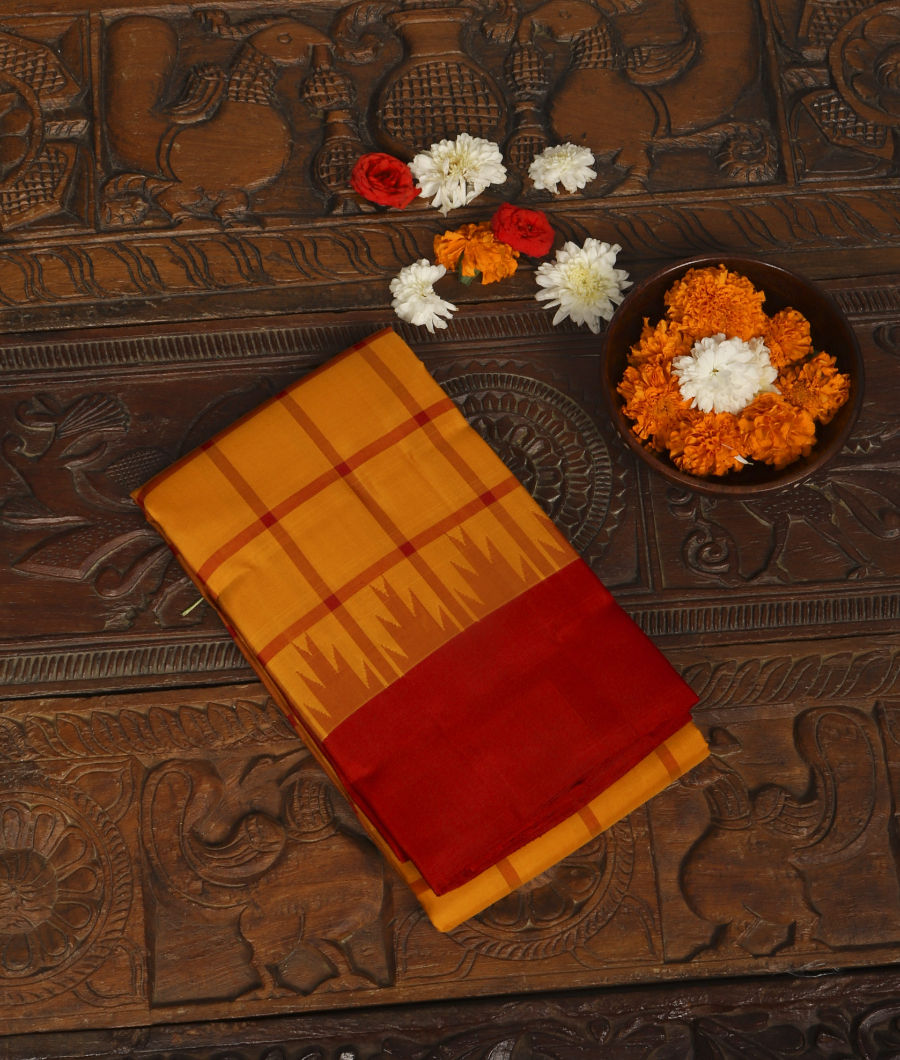 Yellow Handwoven Kanjivaram Silk Saree T316807-image