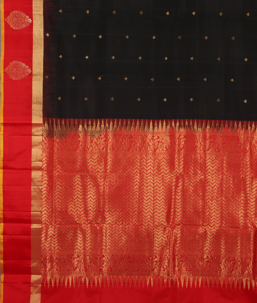 Black Soft Silk Saree T1765474