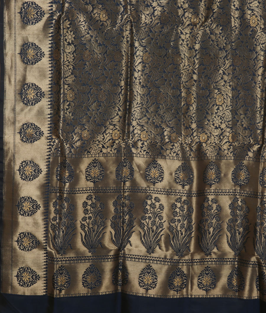 Blue Soft Silk Saree T2758164