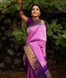 Lavender Handwoven Kanjivaram Silk Saree T3180451