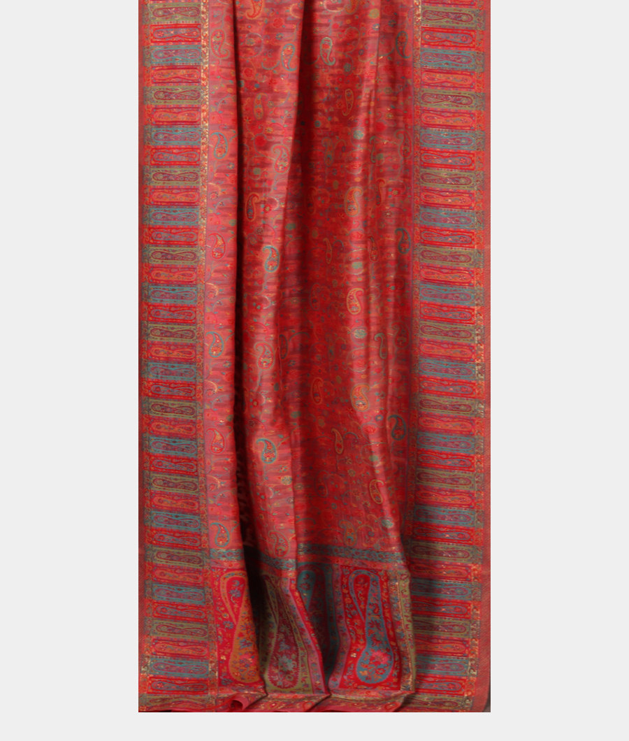 Pink Cashmere Kani Silk Dupatta T2937292