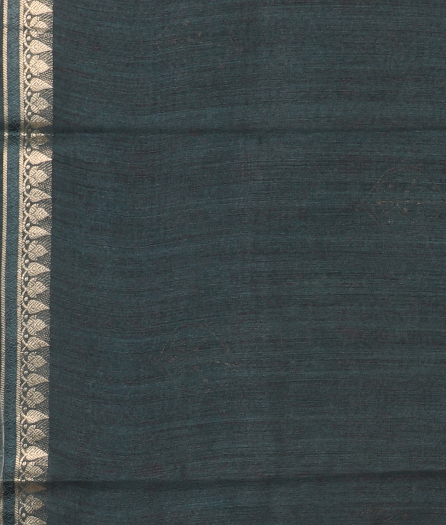 Blue Tussar Printed Saree T2981893