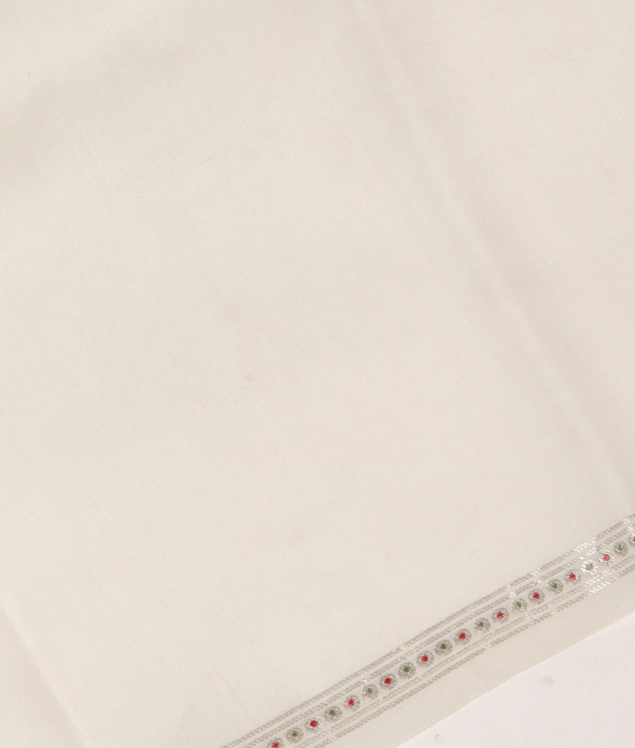 Off White Kora Organza Printed Saree T3125893