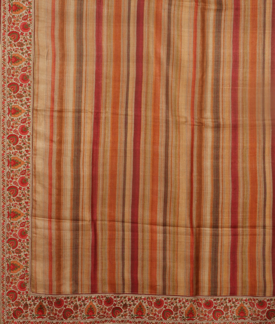 Beige Tussar Printed Saree T3113824