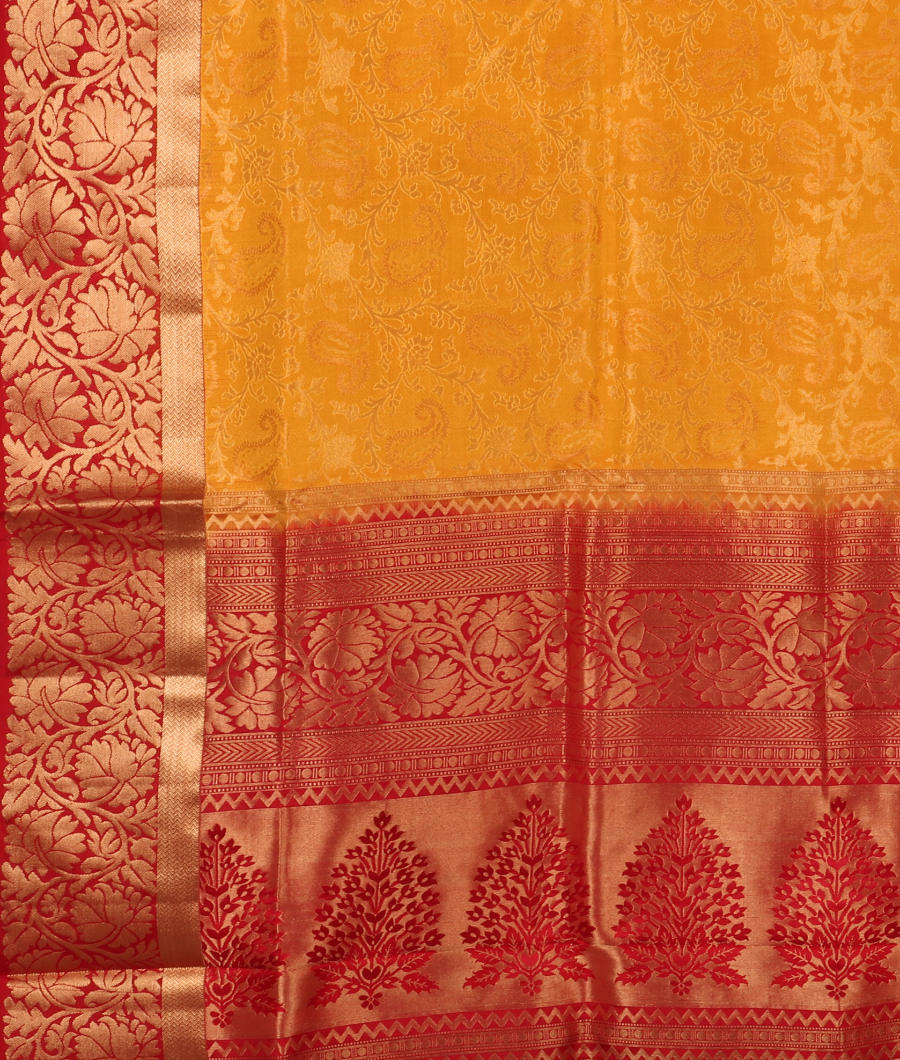 Yellow Soft Silk Saree T2960064