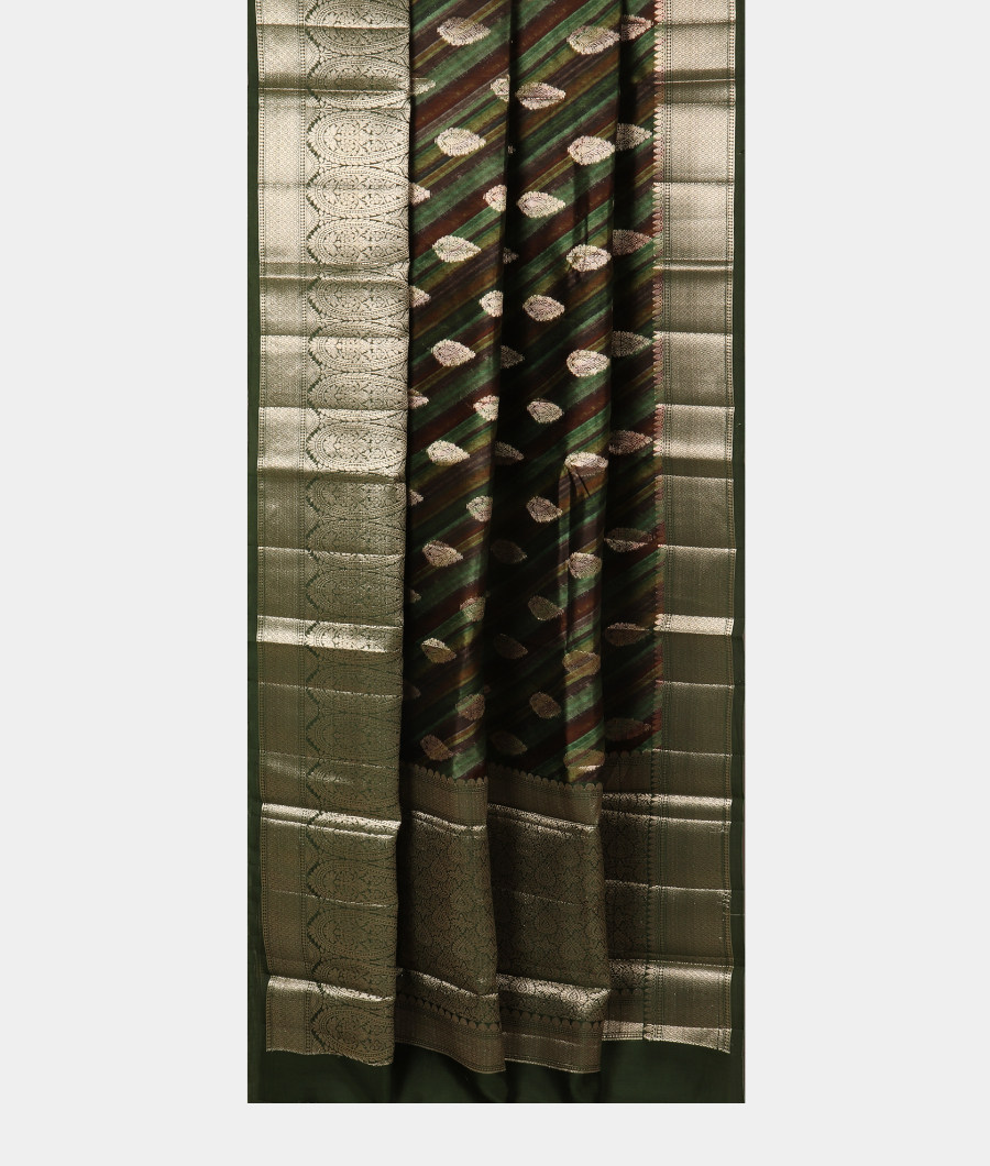 Green Chaniya Silk Saree T3001422