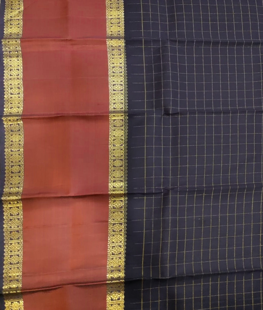 Aqua Green Handwoven Kanjivaram Silk Saree T3096724