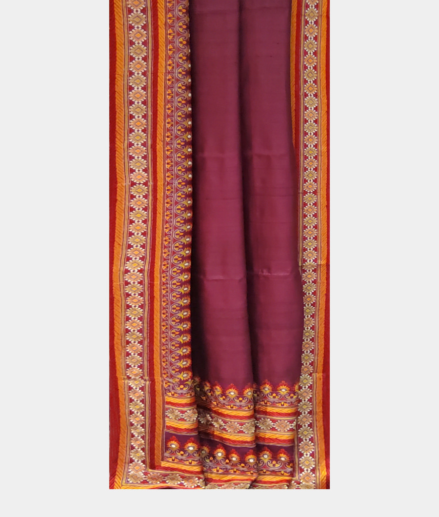 burgundy-tussar-embroidery-saree-t312921-t312921-b