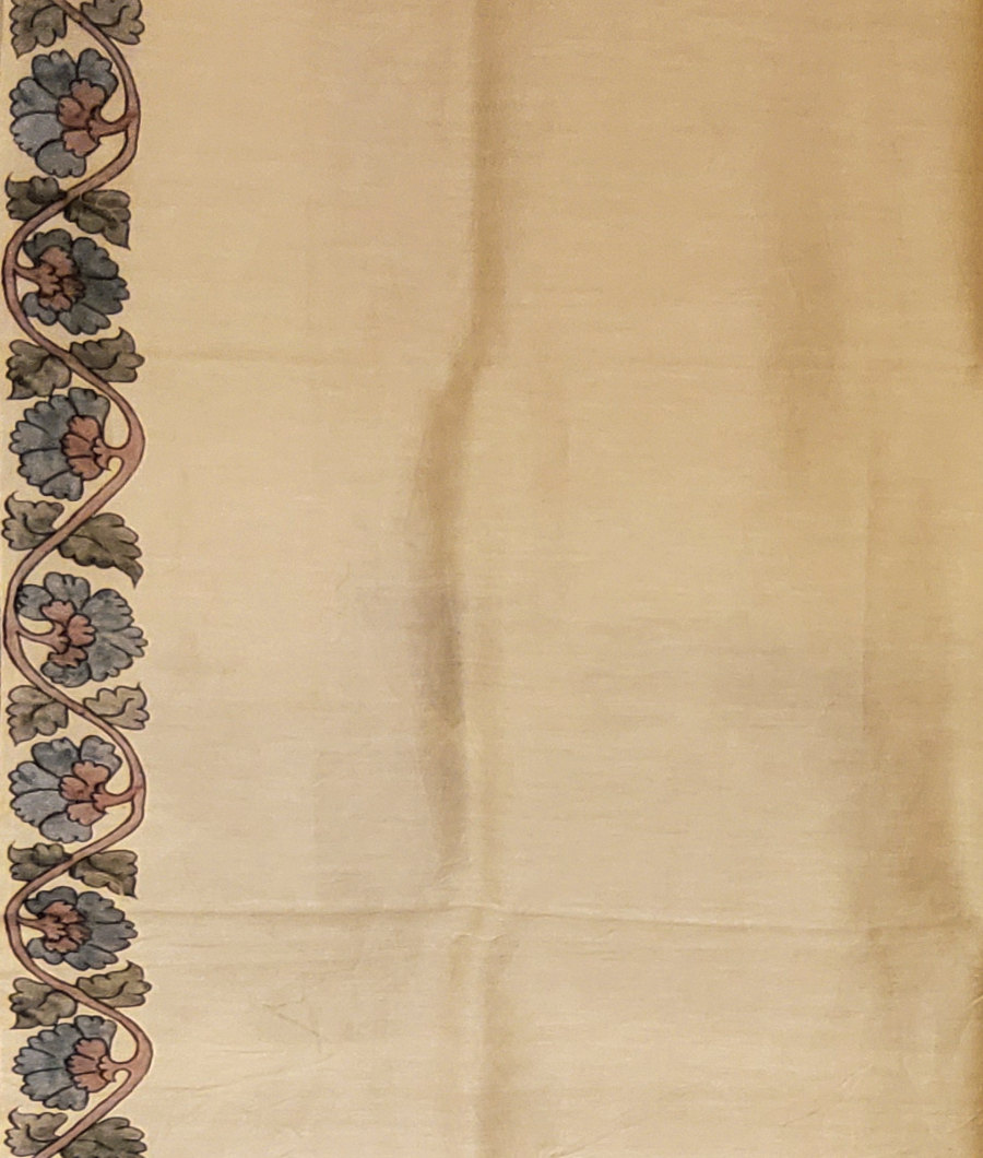 Yellowish Green Printed Organza T3100303