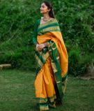 Yellow Handwoven Kanjivaram Silk Saree T2863135
