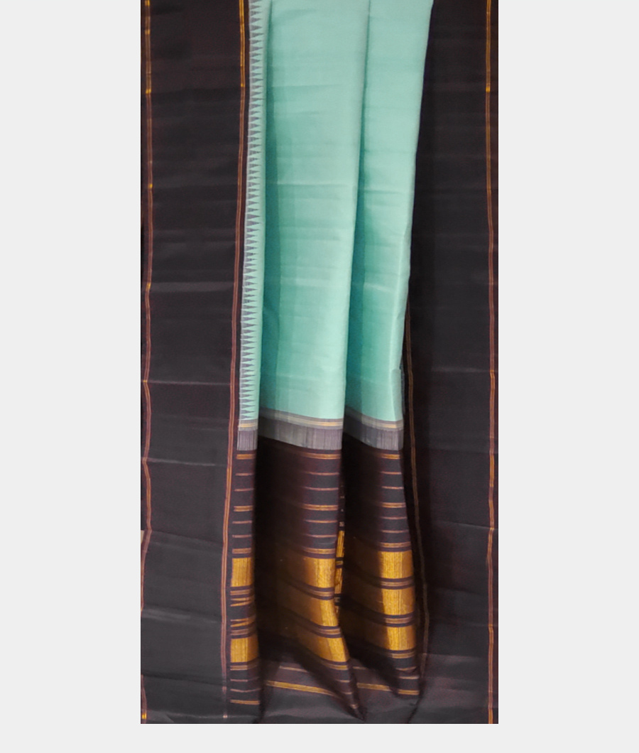 Light Blue Handwoven Kanjivaram Silk Saree T3207662