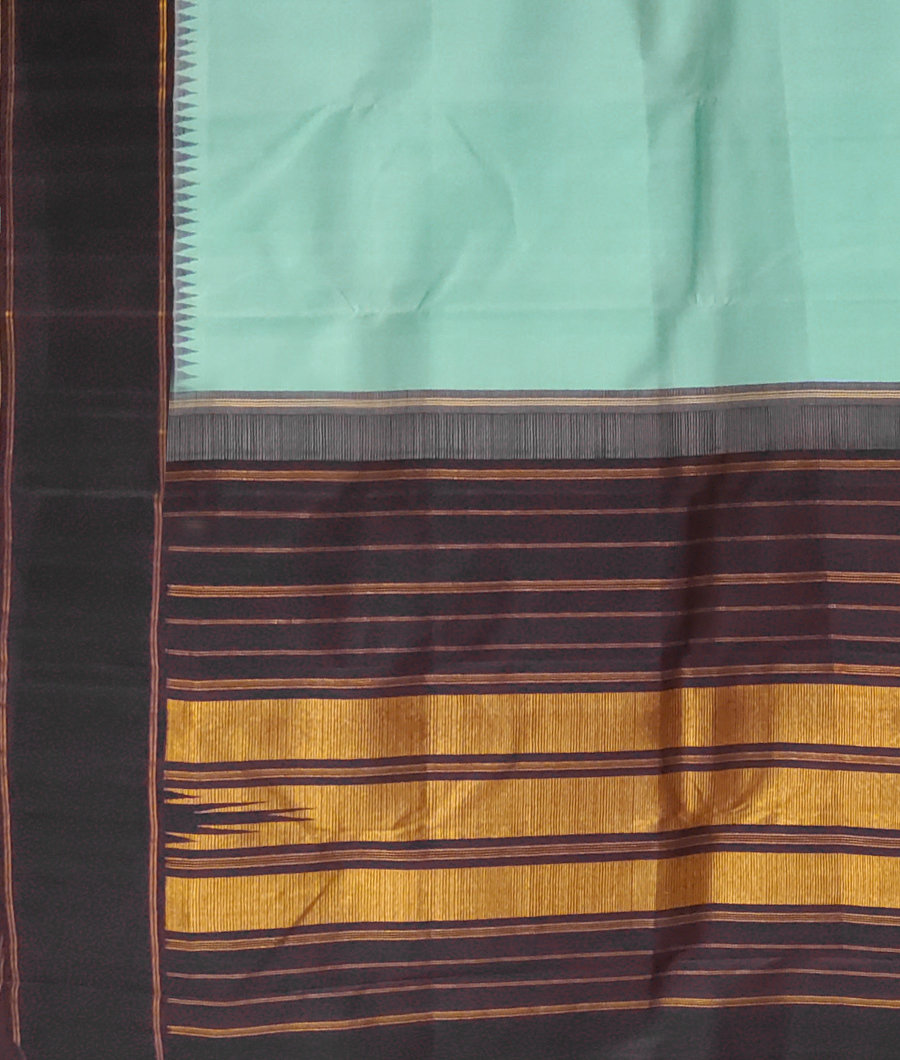 Light Blue Handwoven Kanjivaram Silk Saree T3207664