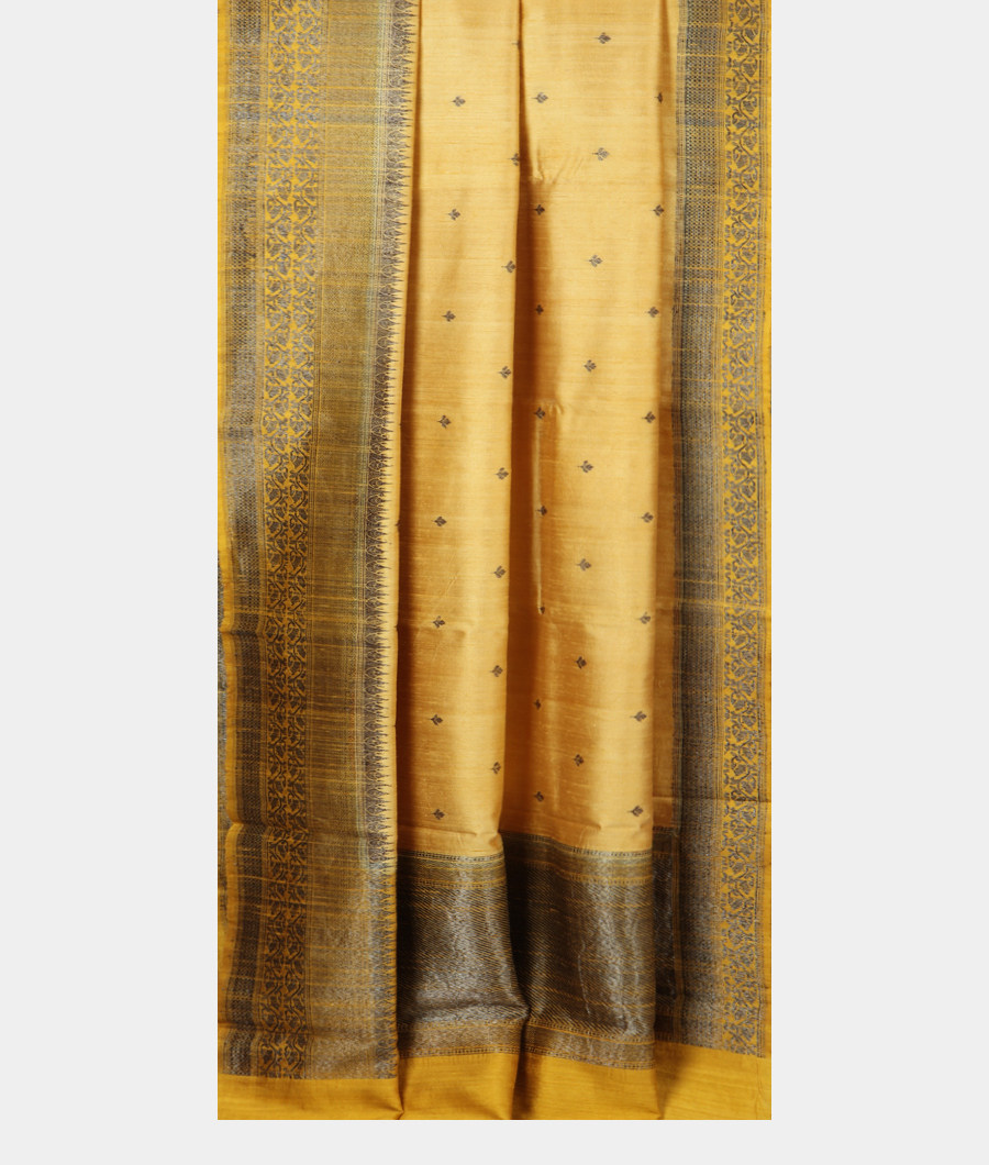 Yellow Banaras Tussar Saree T2479552