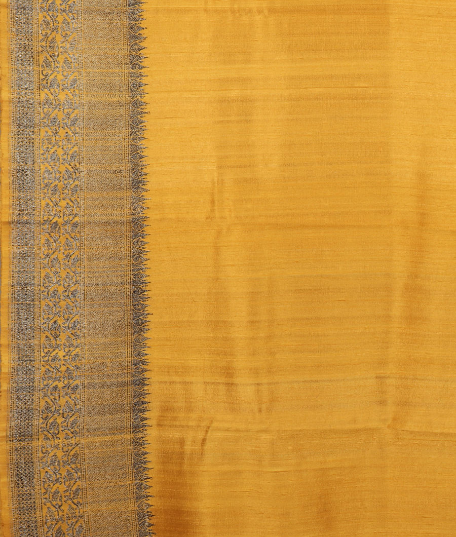 Yellow Banaras Tussar Saree T2479553