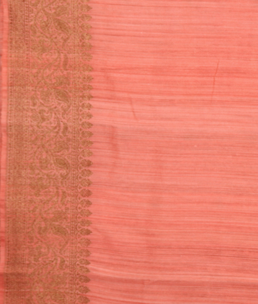 Peach Banaras Tussar Saree T3205093