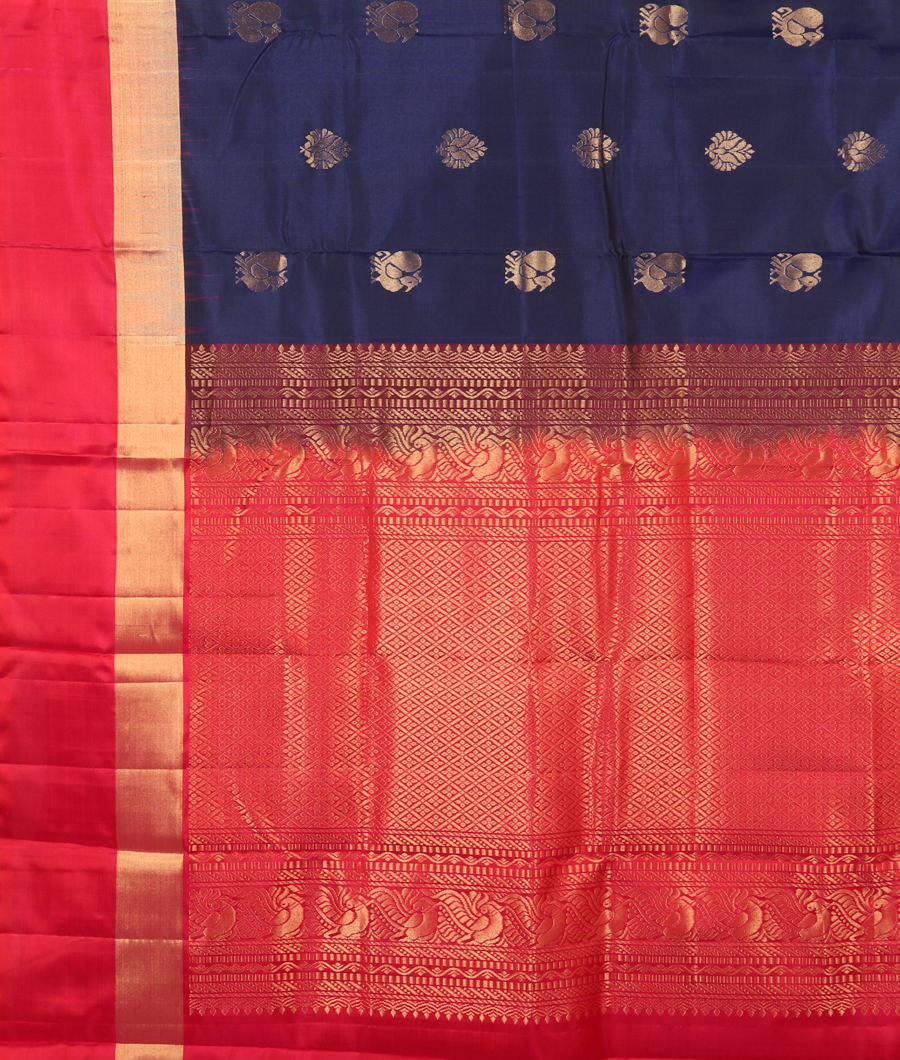 Blue Soft Silk Saree T3201074