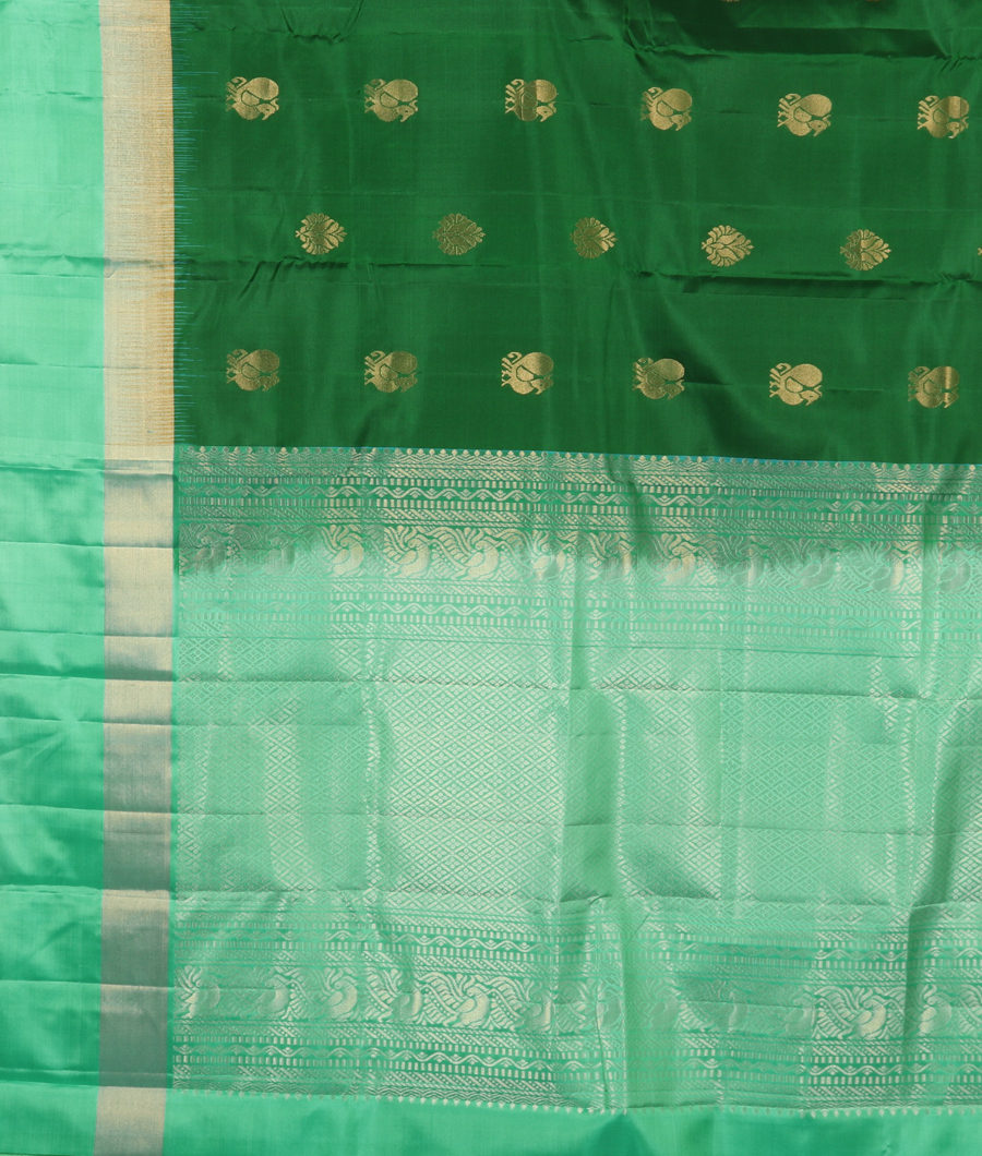 Green Soft Silk Saree T3201064
