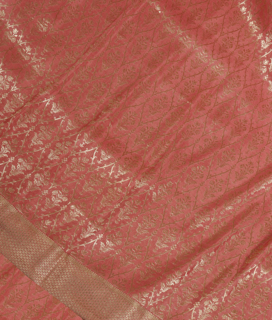 Salmon Pink Mysore Silk Saree T269658-image