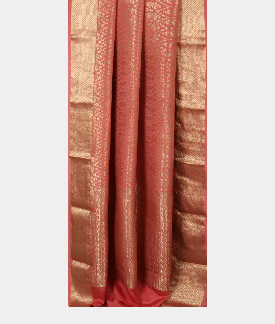 Salmon Pink Mysore Silk Saree T2696582