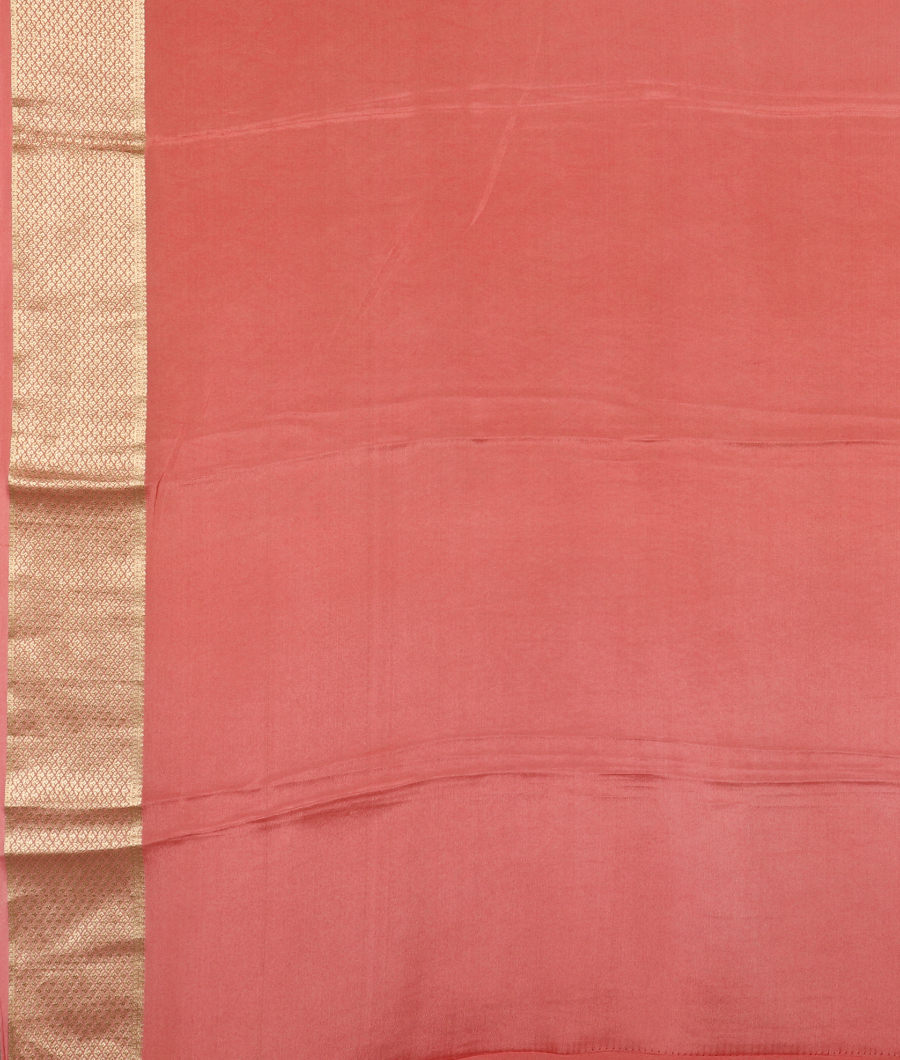 Salmon Pink Mysore Silk Saree T2696583