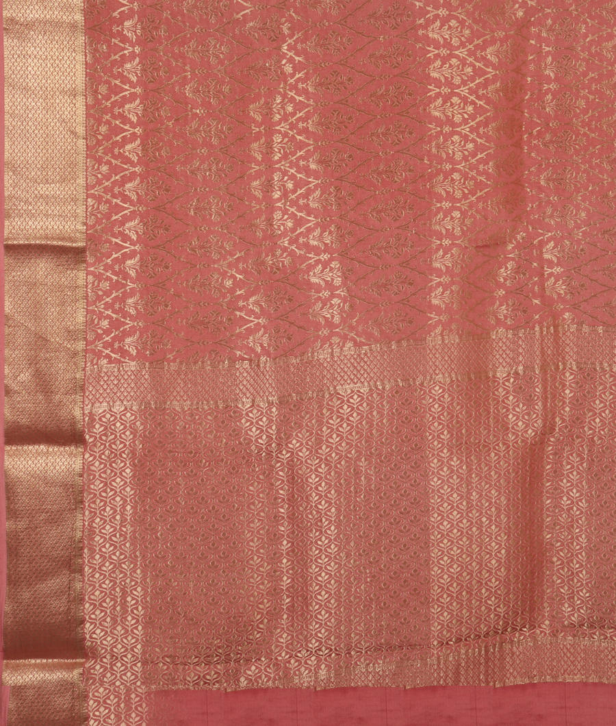 Salmon Pink Mysore Silk Saree T2696584