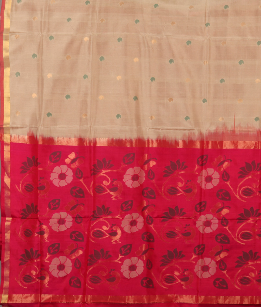 Beige Uppada Silk Saree T2963034