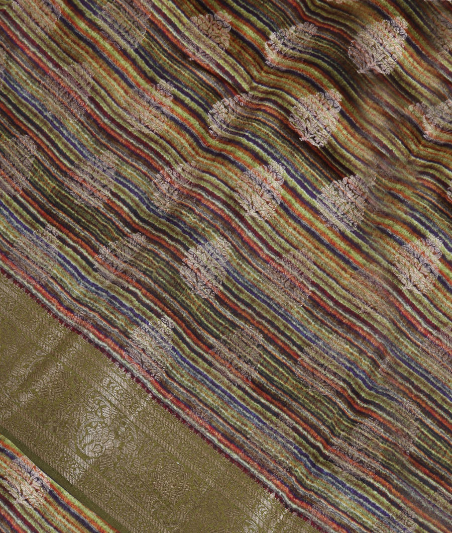 Green Chaniya Silk Saree T247611-image