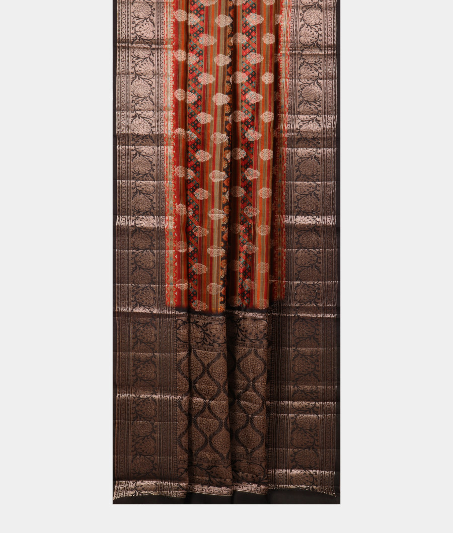 Black Chaniya Silk Saree T3001292