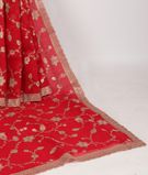 Red Kora Organza Embroidery Saree T3202372