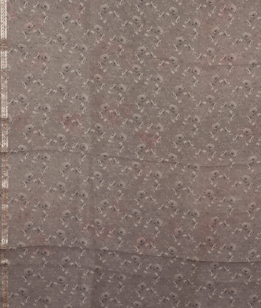 Grey Chaniya Silk Saree T1227393