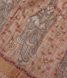 Pinkish Beige Tussar Printed Saree T3127991