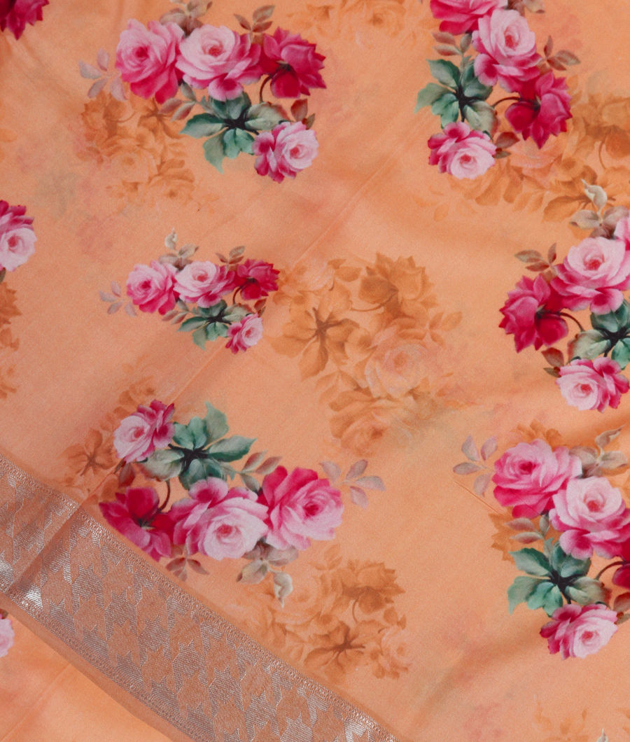 Peach Chaniya Silk Saree LA2569-image