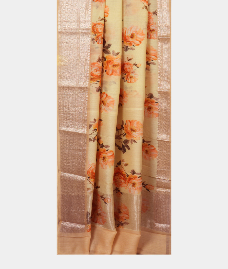 Yellow Chaniya Silk Saree T1743252