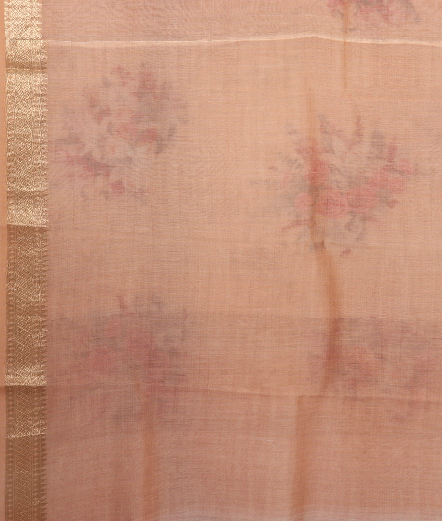 Light Peach Chaniya Silk Saree T174325-23