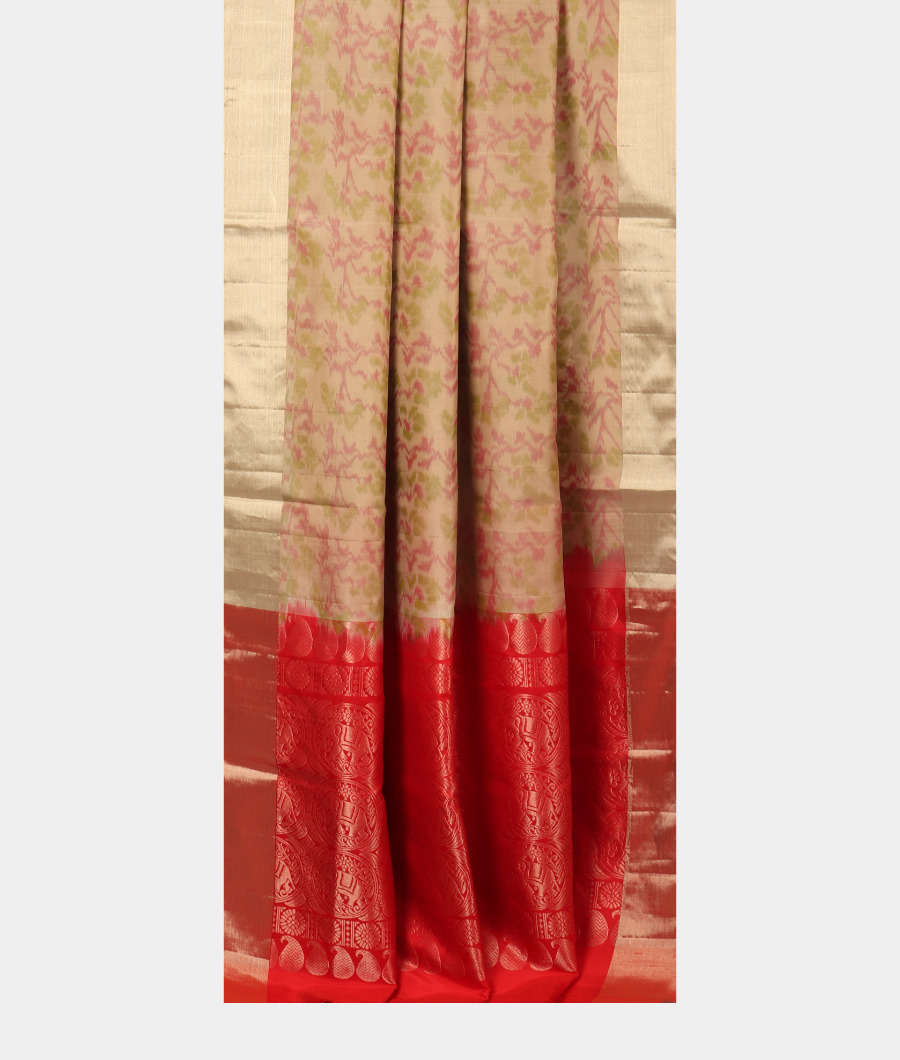 Beige Soft Silk Saree T3055032