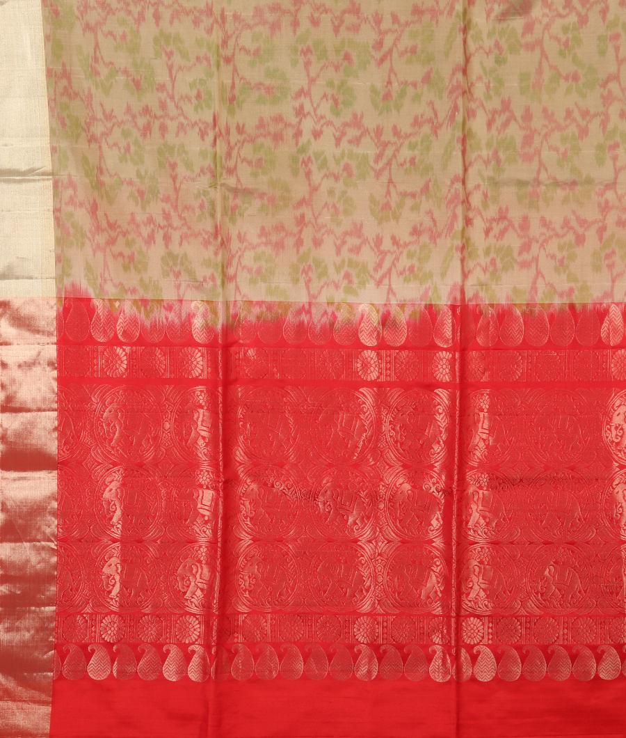 Beige Soft Silk Saree T3055034