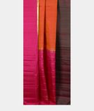 Orangish Pink Soft Silk Saree T2437772
