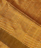 Mustard Yellow Printed Raw Silk Saree T321333-image